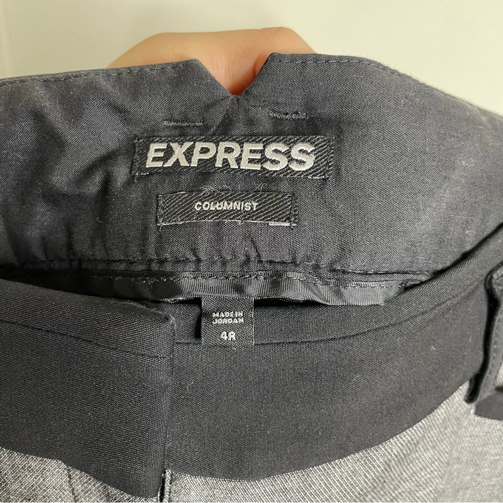 Express Columnist Pant Size 4, Gray And Black - image 3
